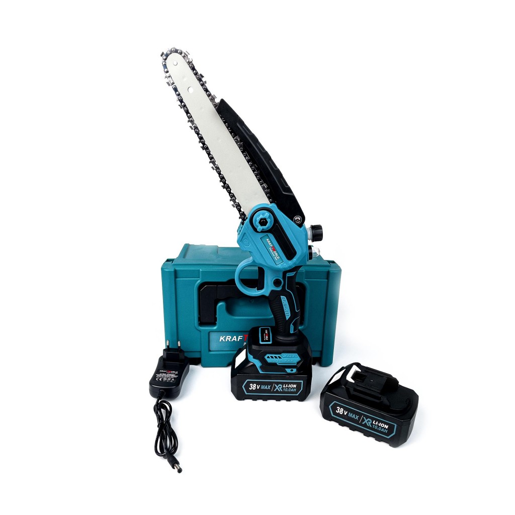 Mini Fierastrau KraftWorld GXT cu 2 Acumulatori, 38V, 10Ah, Lama